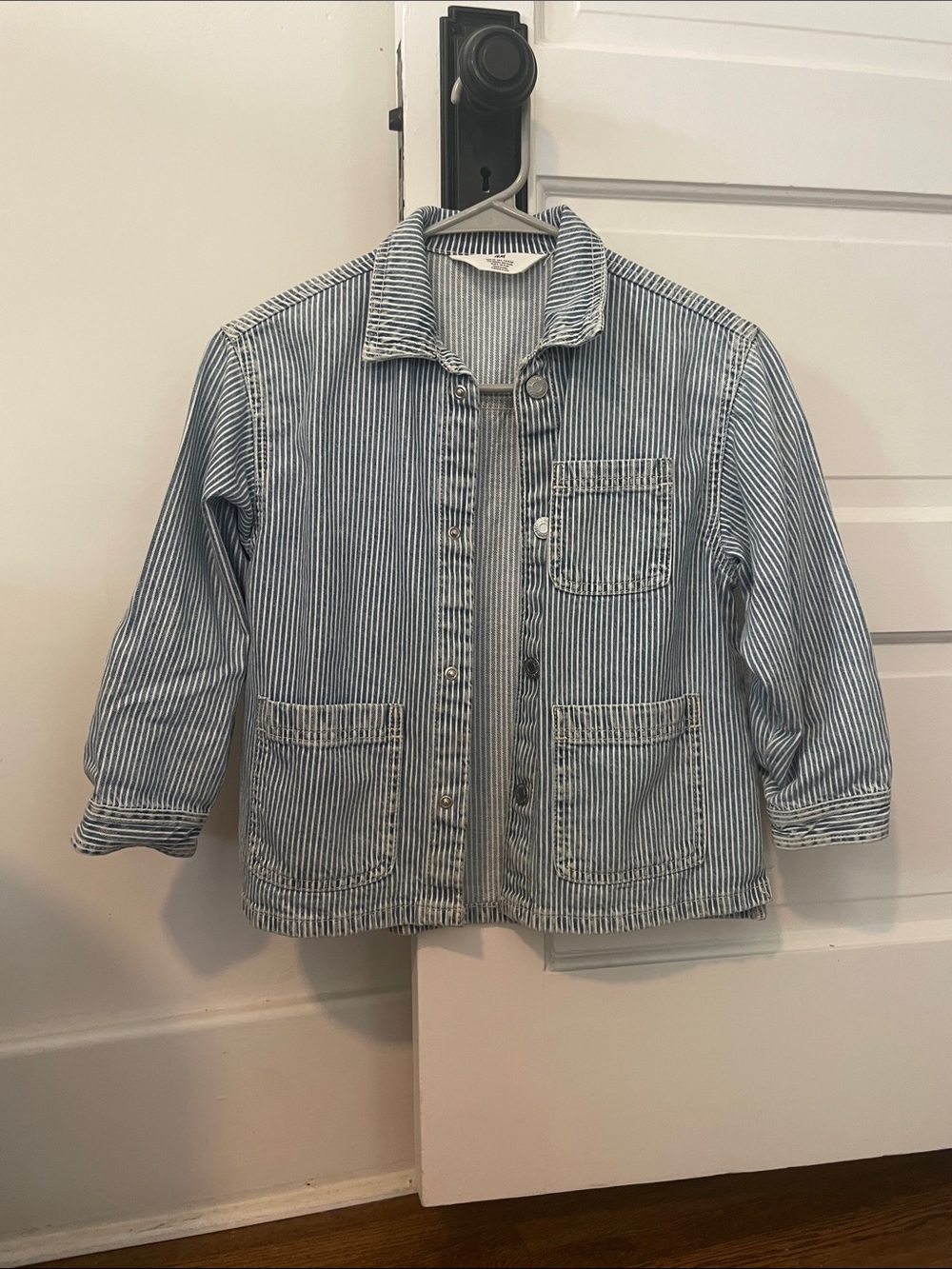 100% Cotton Stripe Denim Jacket